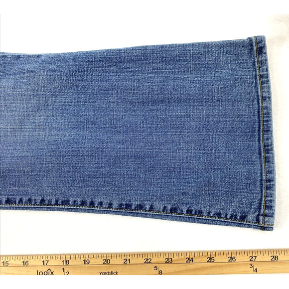 Levis 515 Bootcut Jeans Womens Size 16S Light Wash Denim Distress High Rise - Picture 9 of 12
